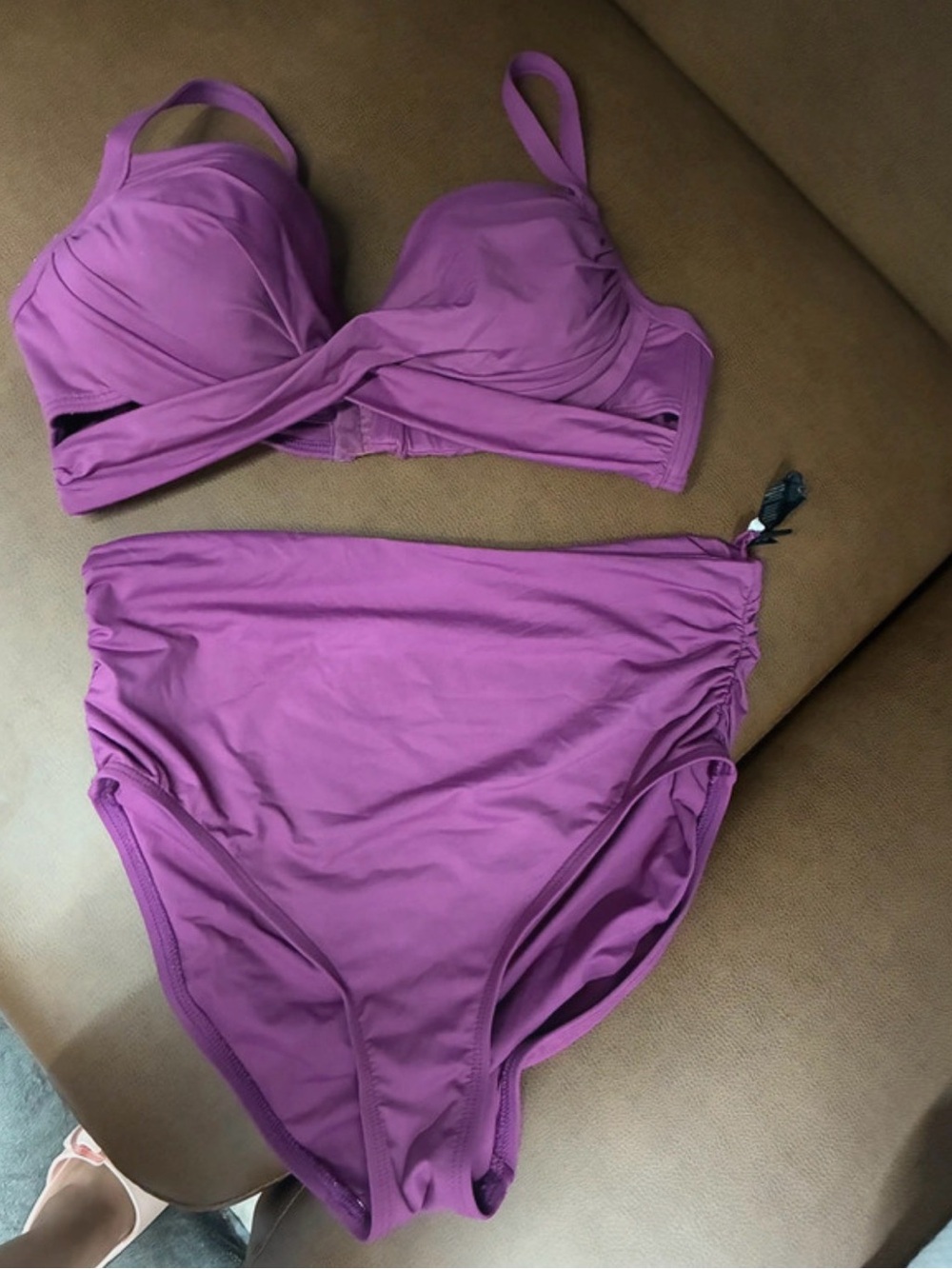 Coco Reef Mauve/Purple Two-Piece High-Waist Bikini